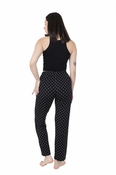 Looksense Kadın Siyah Viskon Tek Alt Pijama 03200 - Resim 4