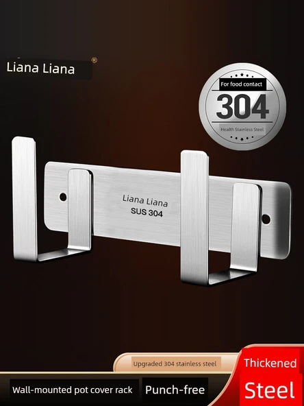 Duvara Monte Mutfak Rafı - Paslanmaz Çelik - 2mm Kalınlık - Yapıştırıcı ve Vidalı - 2