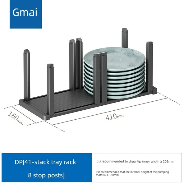 Alüminyum Mutfak Çekmece Organizeri - Titanyum Gri İstif Rafı - 410mm