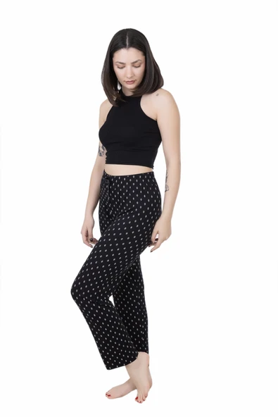 Looksense Kadın Siyah Viskon Tek Alt Pijama 03200 - Resim 2