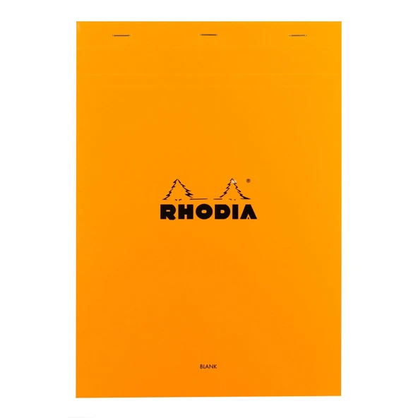 Rhodia Basics A4 80yp Üstten Zımbalı Çizgisiz Blok Turuncu / 18000