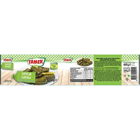 Tamek Yaprak Sarma 400 gr x 2 Adet - 3