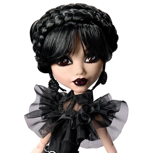 HXJ03 Monster High Wednesday Balo Elbiseli Bebek - 3