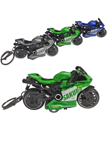 Motorsiklet Anahtarlık Renkli Motor Çek Bırak Anahtarlık -1 Adet