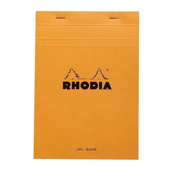 Rhodia Basics A5 80yp Üstten Zımbalı Çizgisiz Blok Turuncu / 16000