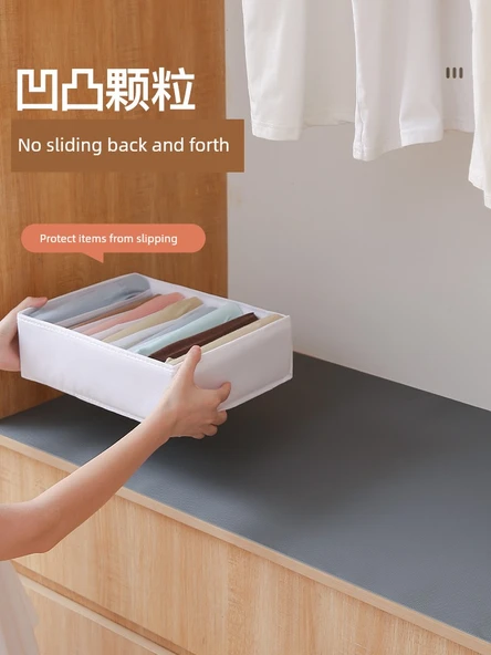 Çekmece ve Dolap Raf Örtüsü - 30cm x 5m - Gri Elmas Desenli EVA - Resim 5