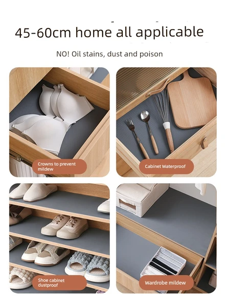 Çekmece ve Dolap Raf Örtüsü - 30cm x 5m - Gri Elmas Desenli EVA - Resim 6