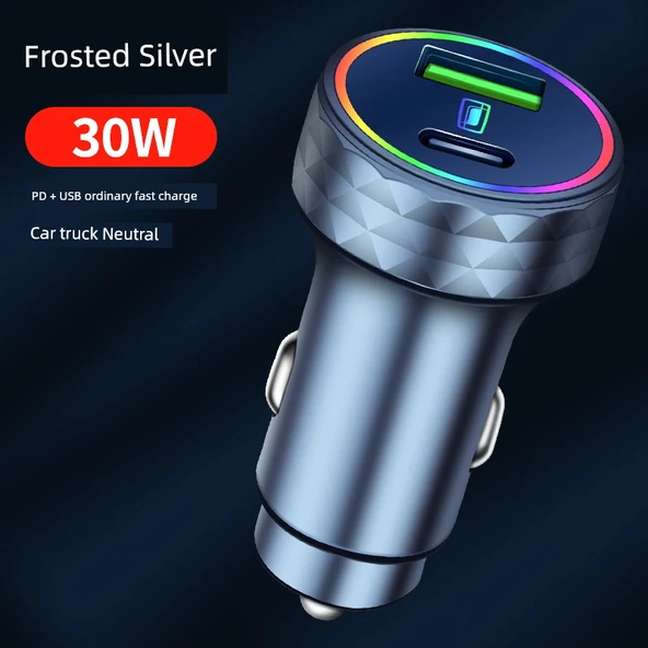 Standart Şarj Araç Şarj Cihazı - Gümüş - 30W