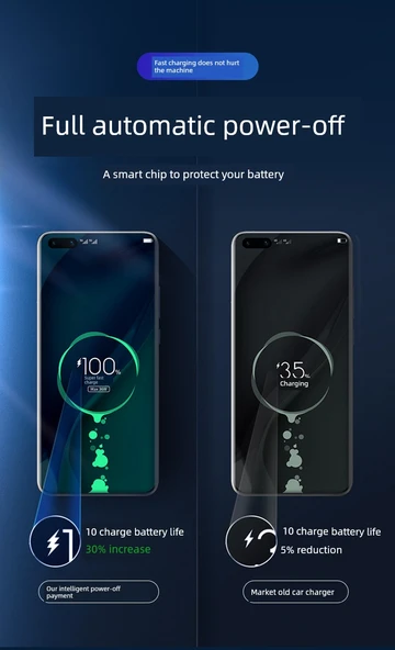 Volkswagen Song Uyumlu 120W Gizli Araç Şarj Cihazı - Gümüş - 8