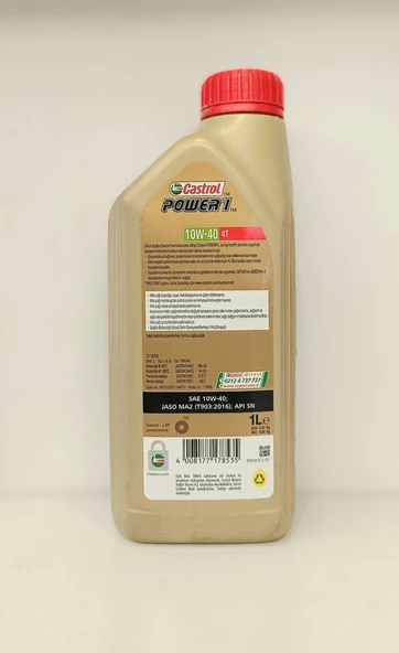 CASTROL POWER 1 10W-40 4T 1 LİTRE ÜRETİM TARİHİ :2023 - 2