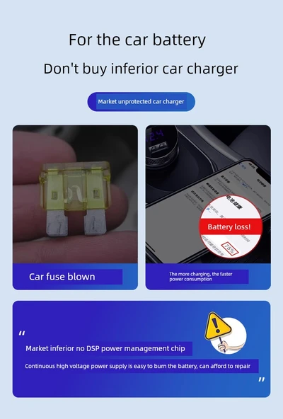 Volkswagen Tanyue Uyumlu 120W Gizli Araç Şarj Cihazı - Siyah - 6