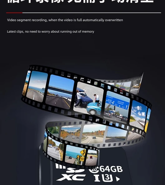 Zhiji Araç İçi Kamera için Yüksek Hızlı TF Kartı - 64GB - 9
