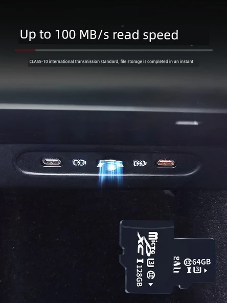 Zhiji Araç İçi Kamera için Yüksek Hızlı TF Kartı - 256GB - 4