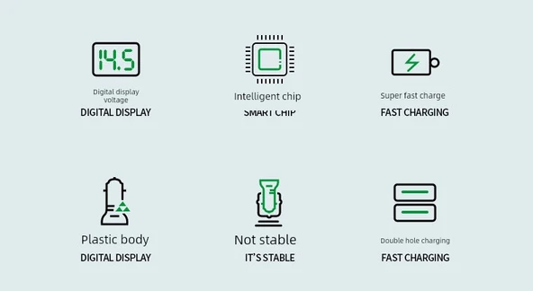 66W Çift USB Süper Hızlı Araç Şarj Cihazı - 8