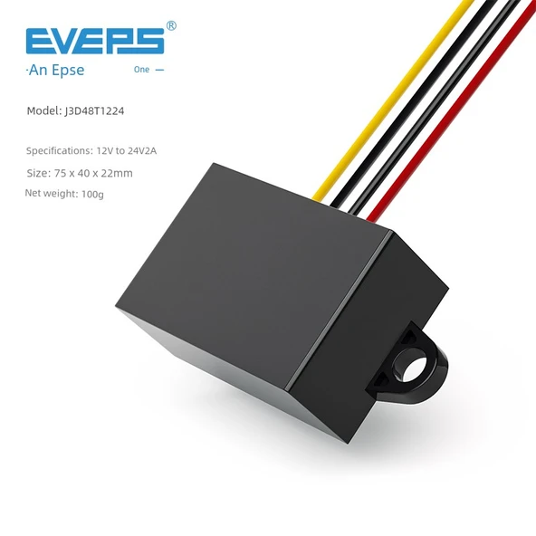 12V - 24V DC Yükseltici Dönüştürücü - J3-12V - 24V2A Plastik