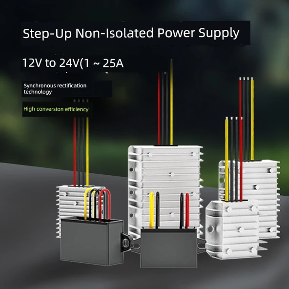 12V - 24V DC Yükseltici Dönüştürücü - J3-12V - 24V5A Plastik