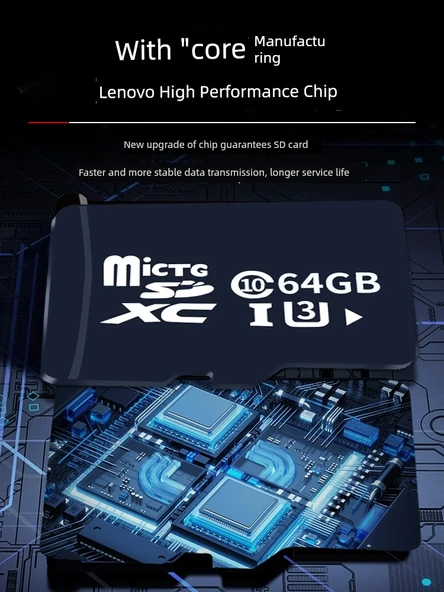 Zhiji Araç İçi Kamera için Yüksek Hızlı TF Kartı - 128GB - 6