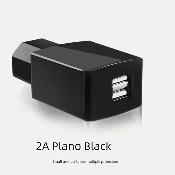 Elektrikli Araç USB Şarj Portu - 48V-100V - 2.1A Çift USB - Siyah
