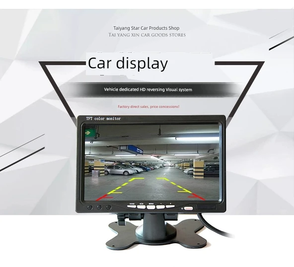 4.3 inç LCD Ekranlı HD Balıkgözü Kameralı 12V 10m Kablolu Araba Arka Görüş Sistemi - 7
