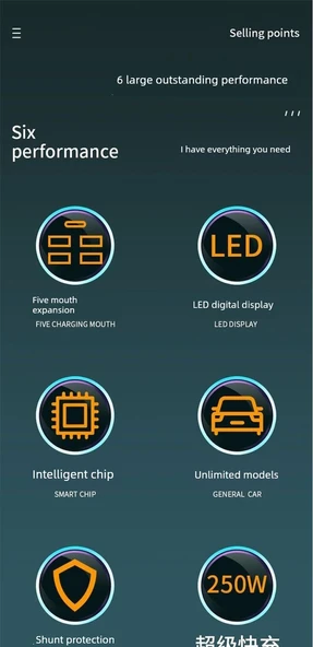 Hızlı Araç Şarj Cihazı 240W - Çift Süper Hızlı Şarj ve Üçü Bir Arada Hızlı Şarj Kablosu - Resim 9