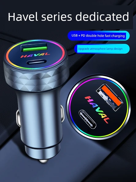 3in1 Kablolu Hızlı Şarj Araç Şarj Cihazı - Siyah - 30W - Resim 4