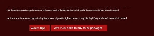 5 inç LCD Ekranlı 12V 6m Kablolu Araç Kameralı Araba Arka Görüş Sistemi - 6