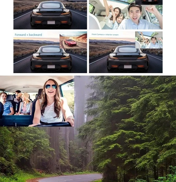 1080P HD Araç İçi Kamera - Çift Lens, WiFi Yok, Hafıza Kartsız - 11