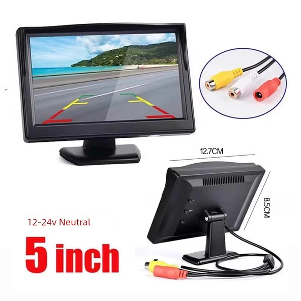 5 inç LCD Ekranlı 12V-24V Araba Arka Görüş Monitörü