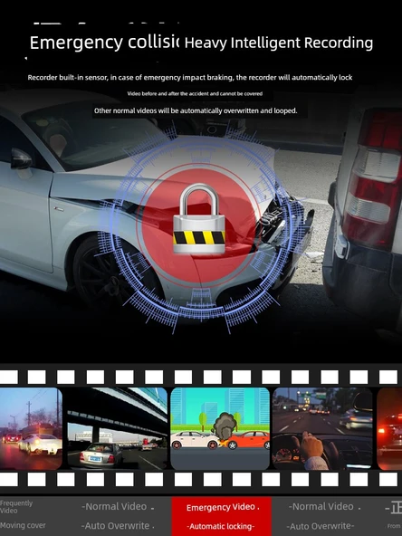 Gizli Araç İçi DVR Kayıt Cihazı - 1296p HD - Kartsız - 4