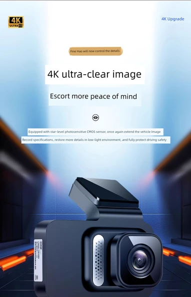 4K Ultra HD Araç Kamerası - Kartsız - Tek Lens - Mobil Bağlantı - 10