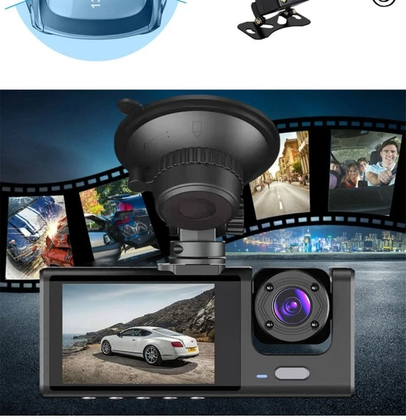 1080P HD Araç İçi Kamera - Üç Kamera, WiFi, Mobil Bağlantı, Geri Görüş, Hafıza Kartsız - 9
