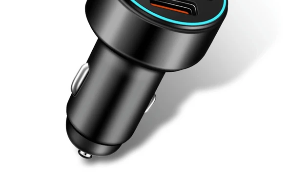 Volkswagen Polo Araç Şarj Cihazı Çift USB 36W - Siyah + 3'ü 1 Arada Kablo - 10