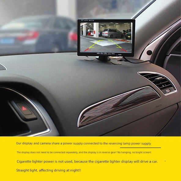4.3 inç LCD Ekranlı HD Balıkgözü Kameralı 12V 6m Kablolu Araba Arka Görüş Sistemi - 4