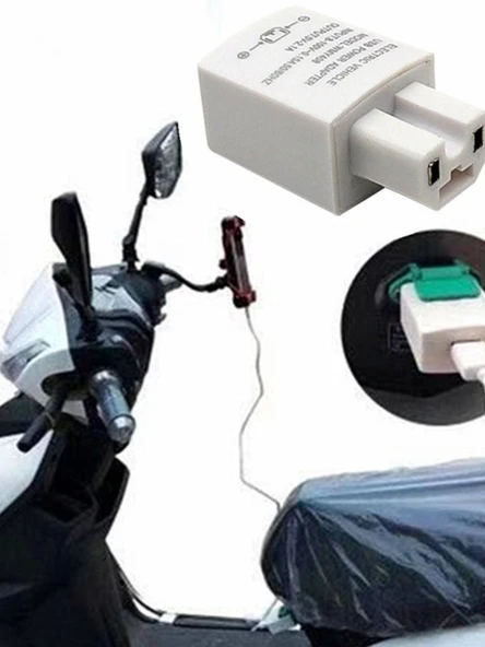 Elektrikli Motosiklet USB Şarj Cihazı 2A Siyah Çift USB - Üçlü Data Kablolu - 4