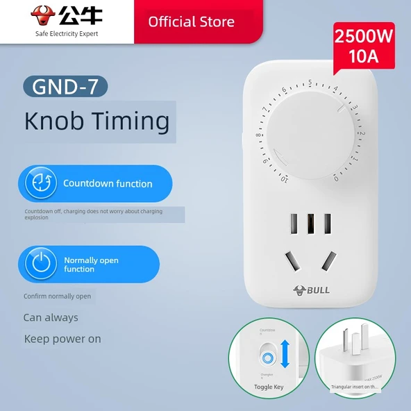 Elektrikli Araç Şarj Timer'ı - Geri Sayım Otomatik Kapanma D-7