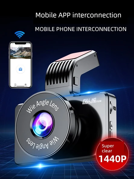 Ultra HD 1440p Araç İçi Kamera - Tek Lens, Kartsız - 2