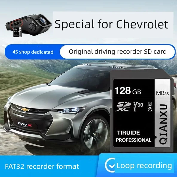 Chevrolet Araç İçi Kamera SD Kartı - 128GB + Kart Okuyucu - 2