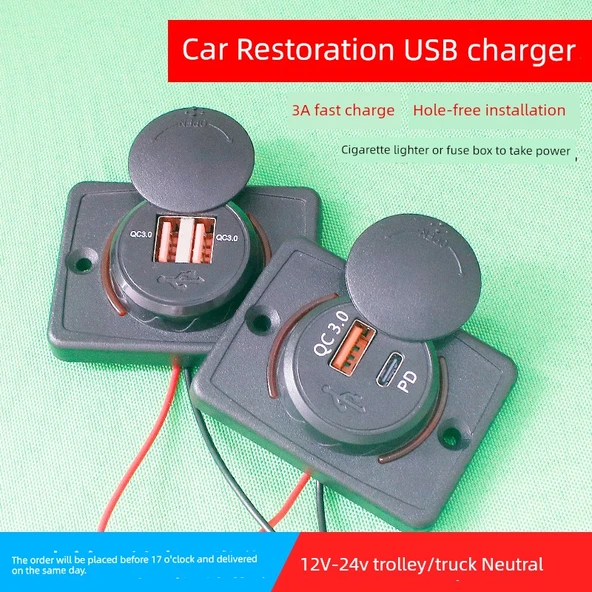 Standart Araç USB Şarj Aleti 12V-24V 3.1A Kırmızı - Resim 4