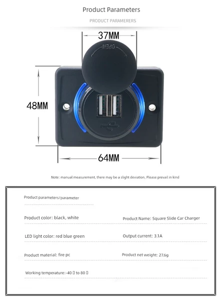Standart Araç USB Şarj Aleti 12V-24V 3.1A Kırmızı - Resim 10