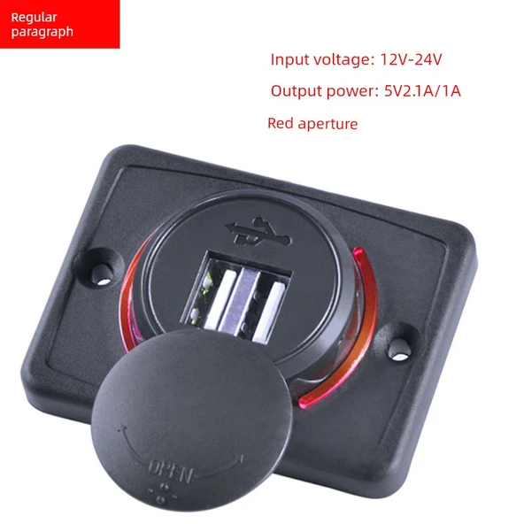 Standart Araç USB Şarj Aleti 12V-24V 3.1A Kırmızı