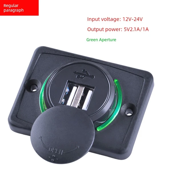 Standart Araç USB Şarj Aleti 12V-24V 3.1A Yeşil
