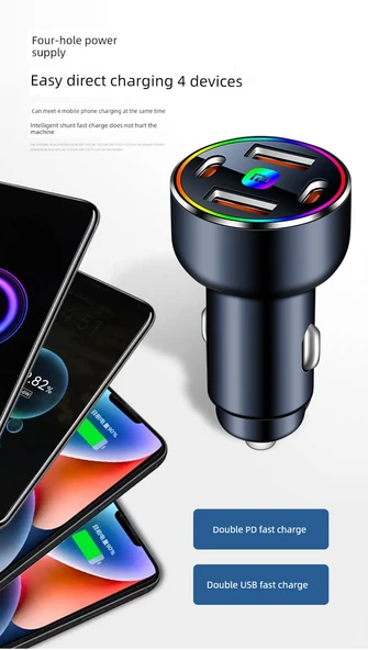 Xiaomi Su7max/Pro Araç Şarj Cihazı - 336W Süper Hızlı Şarj - Siyah - 9