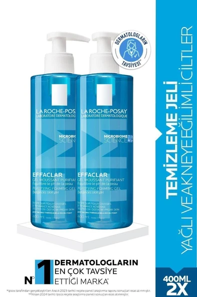 La Roche Posay Effaclar Gel 400 Ml - 2 ADET- SKT: 10/2027