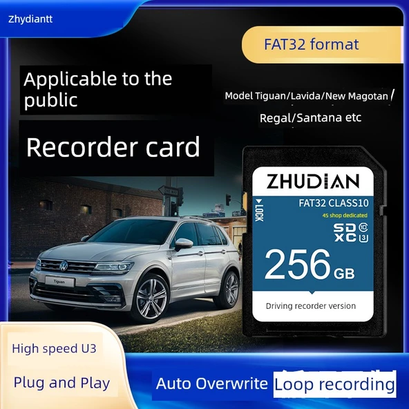 Volkswagen Araç İçi Kamera SD Kartı - 16GB + Kart Okuyucu