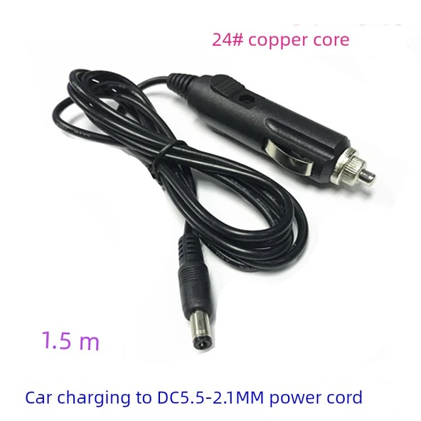 12-24V 2A Araç Çakmak - DC5.5 Subwoofer/Hava Temizleyici Şarj Kablosu - 3M + 1.5M Uzatma - Resim 4