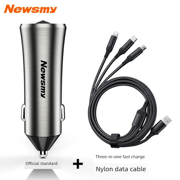 Bluetooth 5.1 FM Transmitter MP3 Çalar - 3in1 Şarj Kablolu