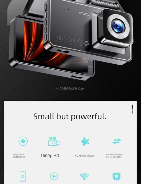 4K Araç Kamerası - Tek Lens - Süper Net - Kartsız - Resim 7