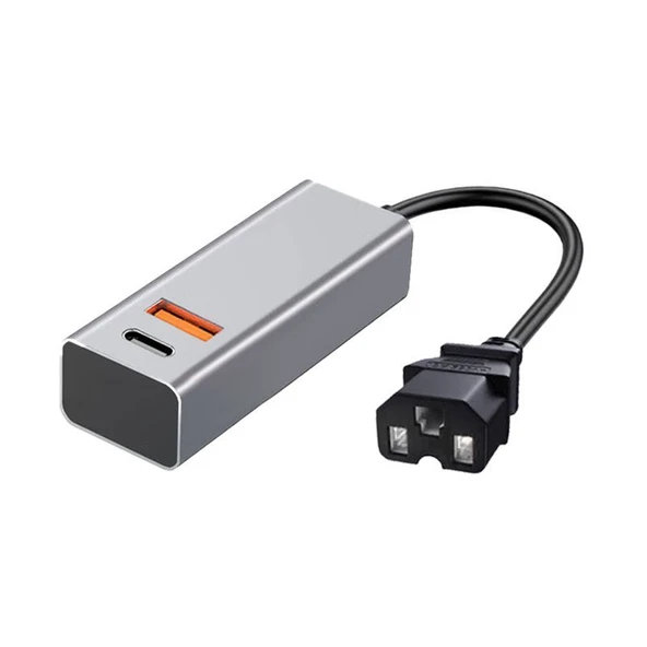 Alüminyum Alaşım PD + Süper Hızlı Şarj Yeni GB 2+2 Fiş ve 1.5m Type-C Hızlı Şarj Kablosu - 3