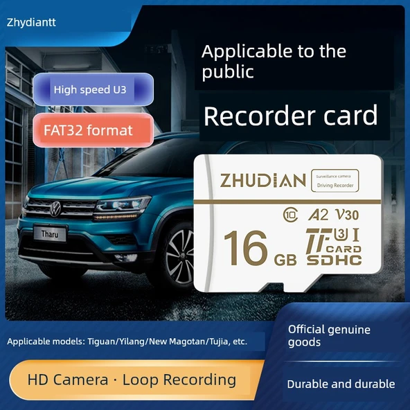 Volkswagen Araç İçi Kamera TF Kartı - 16GB + Kart Okuyucu
