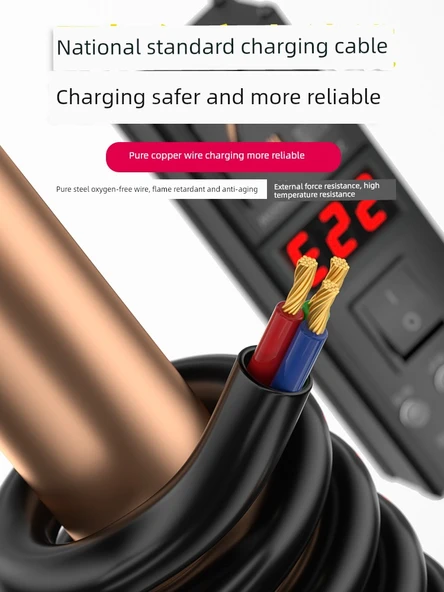 3.5kW EV Şarj Cihazı - Alüminyum Alaşımlı - Akıllı Ekran - 10 Metre - 5